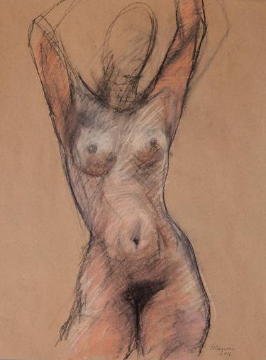 Original Figurative People Drawings by Lori Markman