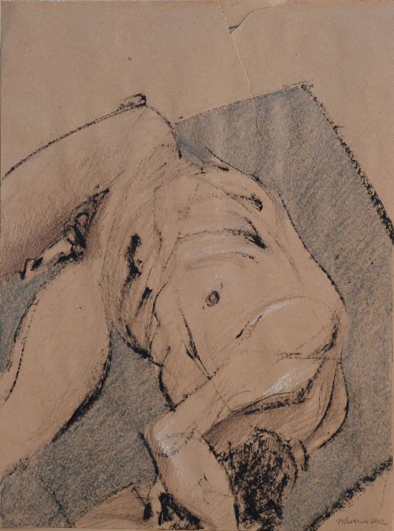 Original Expressionism Men Drawing by Lori Markman