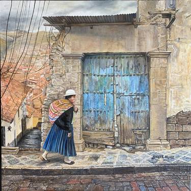 Original Illustration Travel Painting by Loreta Hume