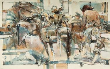 Original Expressionism Classical Mythology Drawings by Tony Belobrajdic