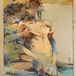 Bathers of Avignon on linen by Tony Belobrajdic