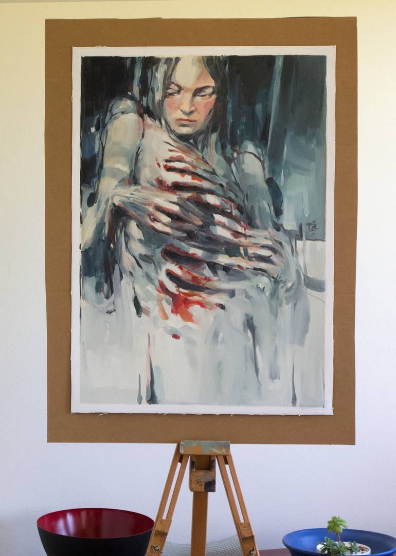 Original Expressionism Mortality Painting by Tony Belobrajdic