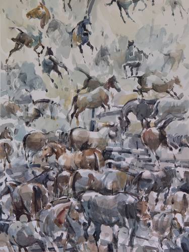 Print of Horse Paintings by Tony Belobrajdic