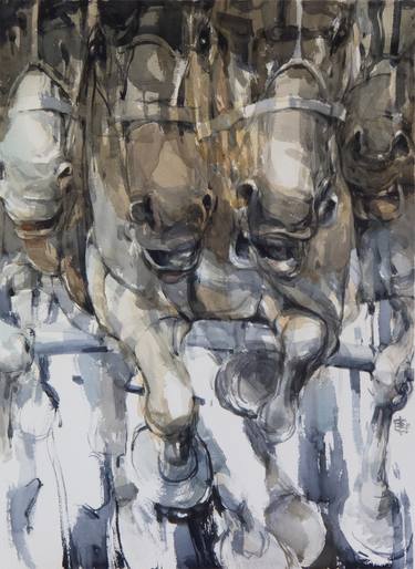 Print of Abstract Expressionism Horse Paintings by Tony Belobrajdic