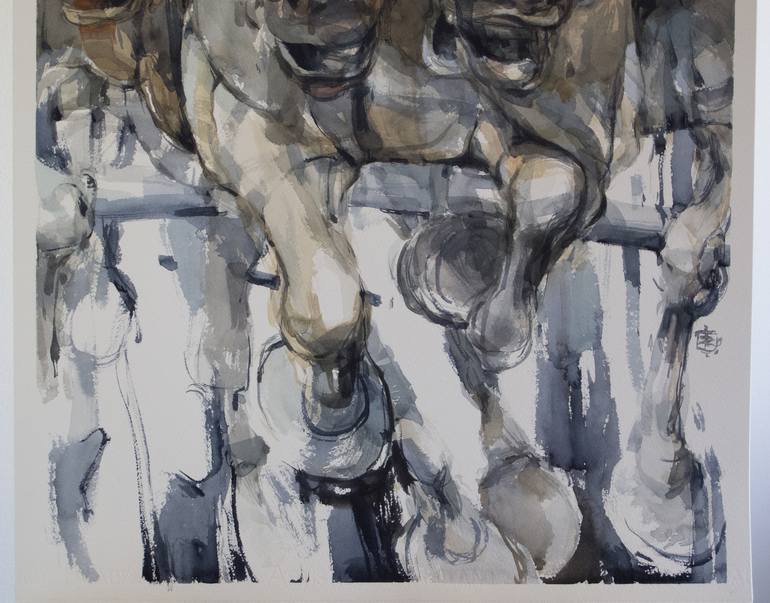Original Abstract Expressionism Horse Painting by Tony Belobrajdic
