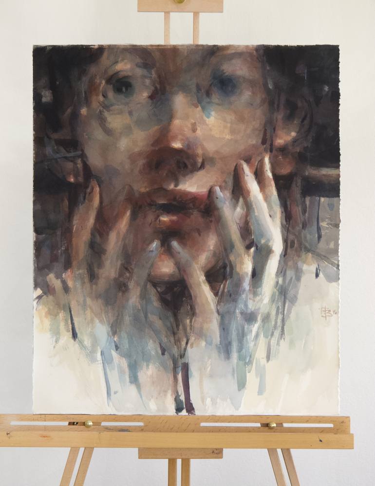 Original Portrait Painting by Tony Belobrajdic