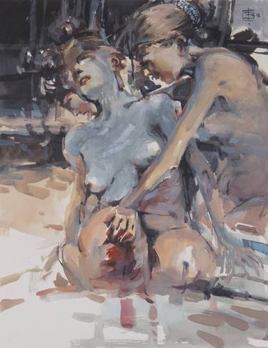 Original Expressionism Nude Paintings by Tony Belobrajdic