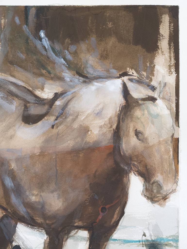 Original Horse Drawing by Tony Belobrajdic