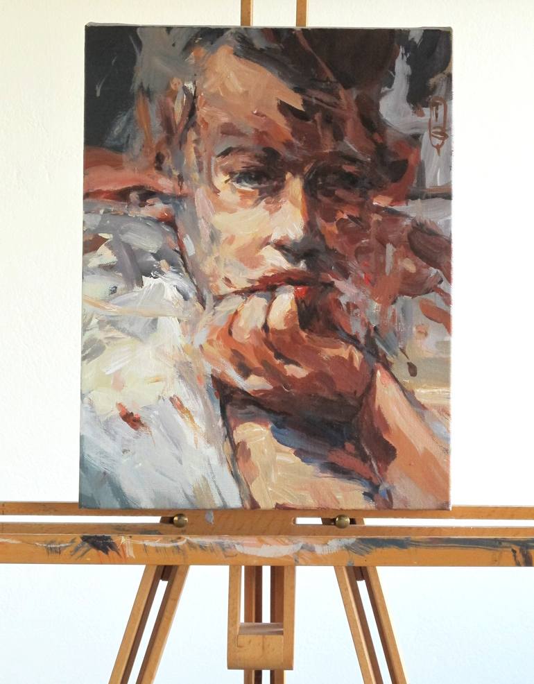 Original Figurative Portrait Painting by Tony Belobrajdic