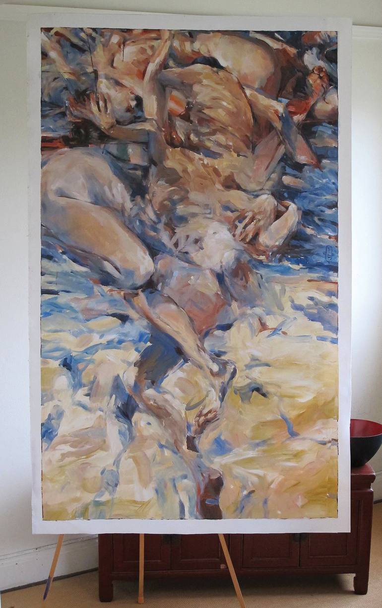 Original Figurative Nude Painting by Tony Belobrajdic
