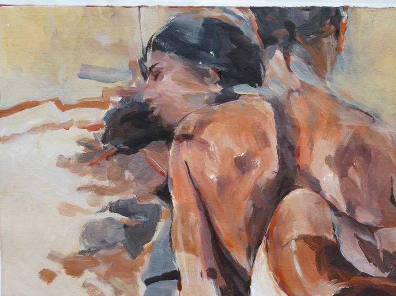 Original Figurative Body Painting by Tony Belobrajdic