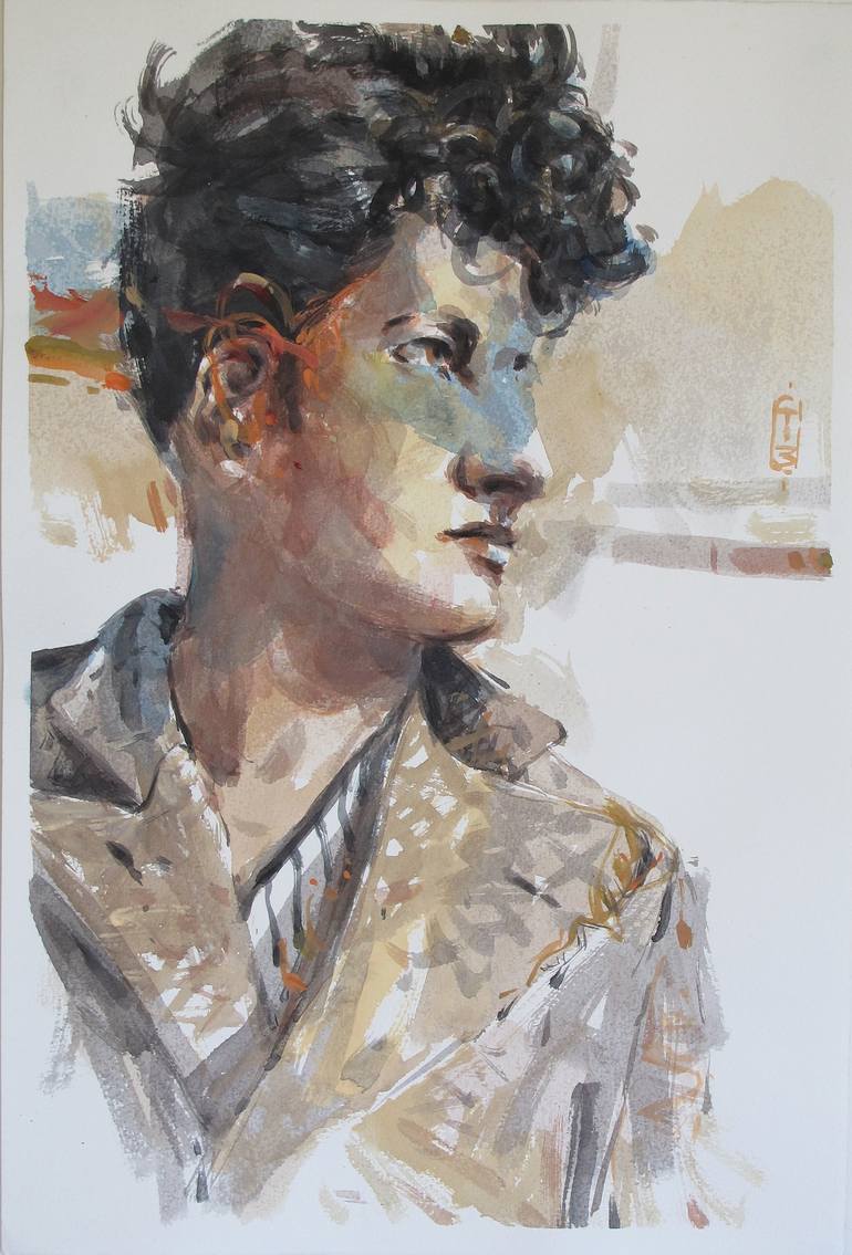 Original Conceptual Portrait Painting by Tony Belobrajdic