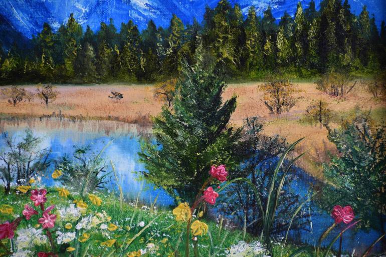 Original Modernism Landscape Painting by Svitlana Kalaidzhy