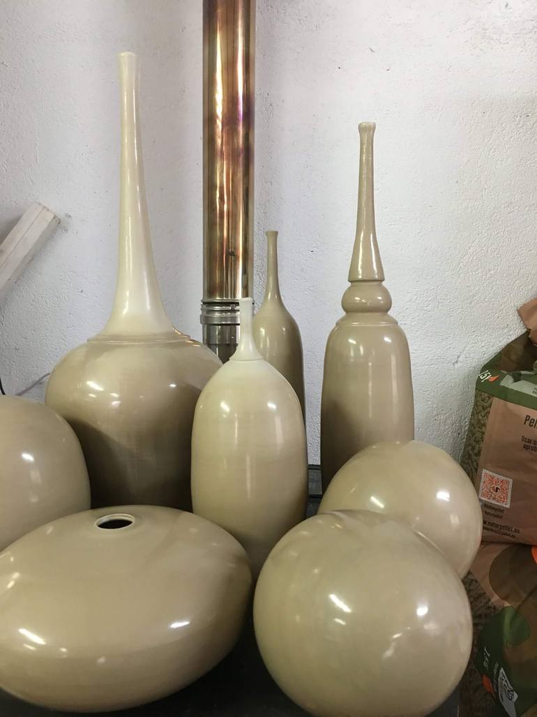 Original Art Deco Abstract Sculpture by Inaki San