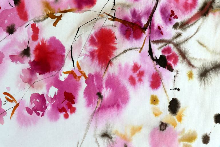 Original Impressionism Floral Painting by Elena Starostina