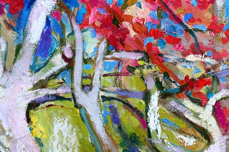 Original Impressionism Floral Painting by Elena Starostina