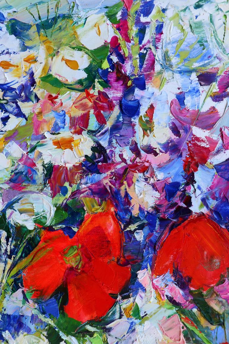 Original Impressionism Floral Painting by Elena Starostina