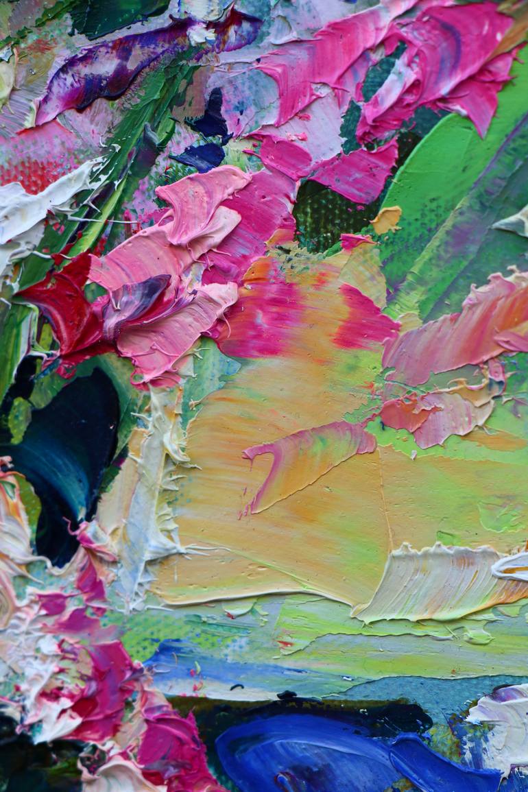 Original Impressionism Floral Painting by Elena Starostina