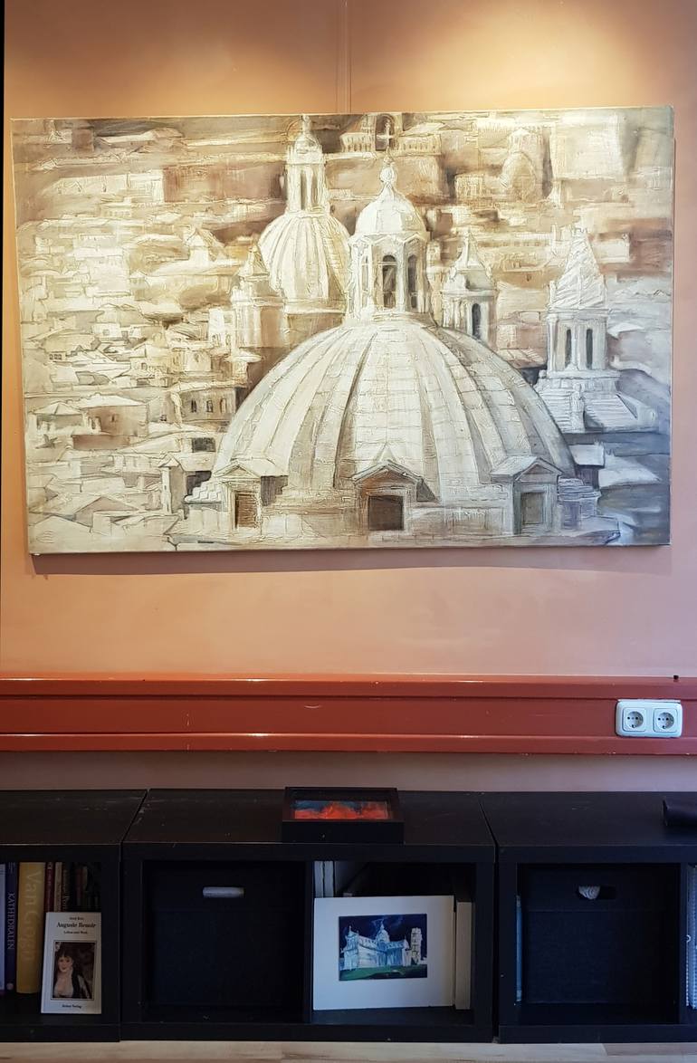 Original Figurative Cities Painting by Elena Starostina