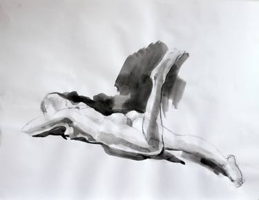 Original Figurative Nude Drawings by Elena Starostina