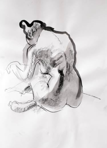 Original Figurative Nude Drawings by Elena Starostina