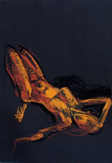 Original Expressionism Nude Drawings by Elena Starostina