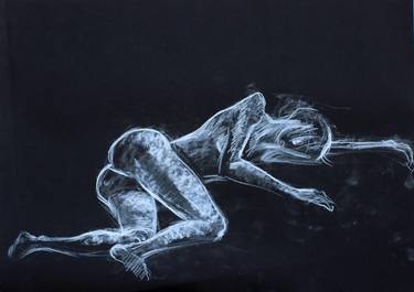Original Expressionism Nude Drawings by Elena Starostina