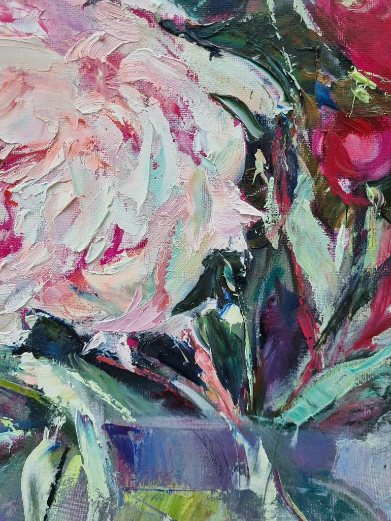 Original Impressionism Floral Painting by Elena Starostina