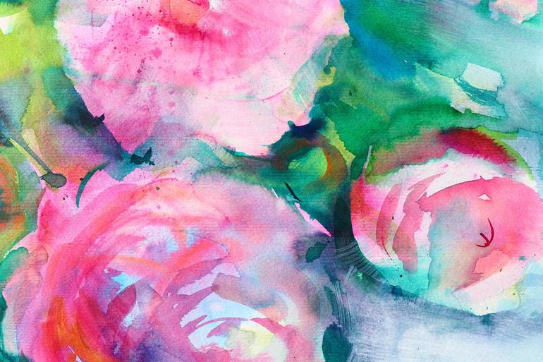 Original Impressionism Floral Painting by Elena Starostina