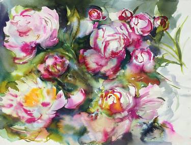 Print of Impressionism Floral Paintings by Elena Starostina
