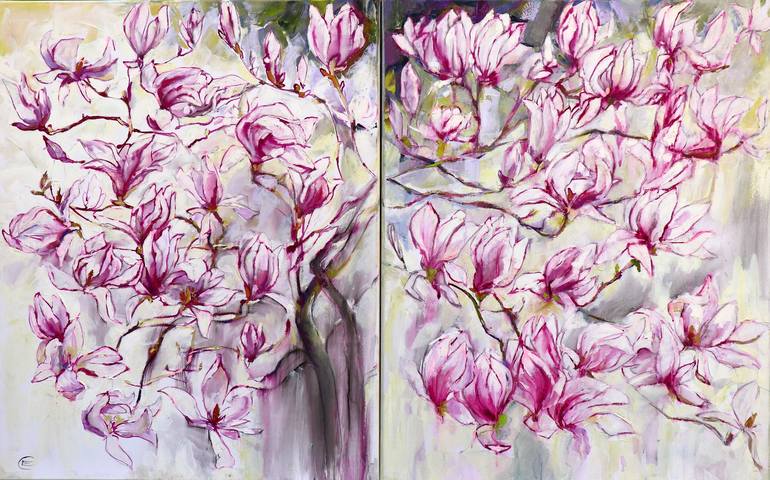 Original Floral Painting by Elena Starostina