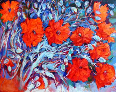 Print of Expressionism Floral Paintings by Elena Starostina