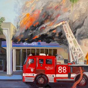 Chase burning. Good vs Evil.