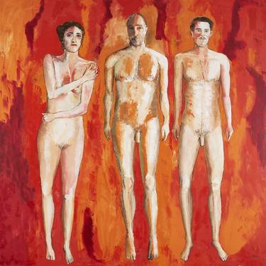 Original Nude Painting by Jorge H Goncalves Romero