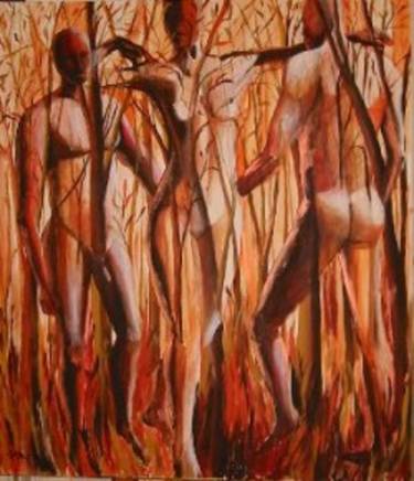 Original Figurative Nude Paintings by Jorge H Goncalves Romero