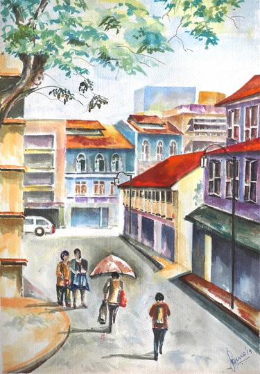 Print of Illustration Cities Paintings by soma pradhan