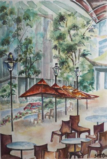 Original Impressionism Cities Paintings by soma pradhan
