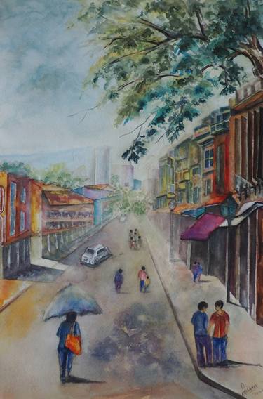 Print of Cities Paintings by soma pradhan