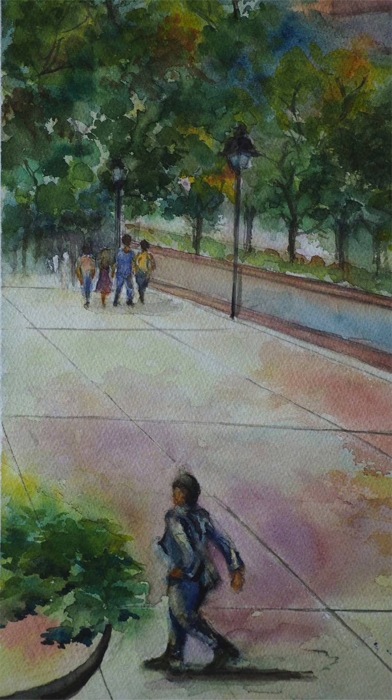 Original Documentary Landscape Painting by Soma Pradhan