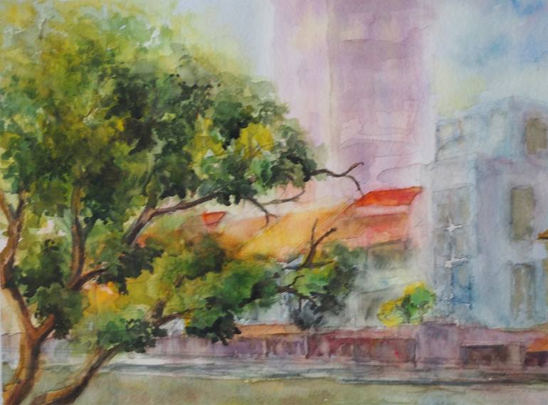 Original Documentary Landscape Painting by soma pradhan