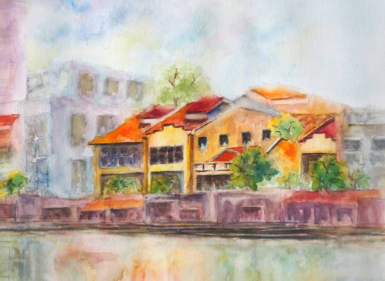 Original Documentary Landscape Painting by Soma Pradhan