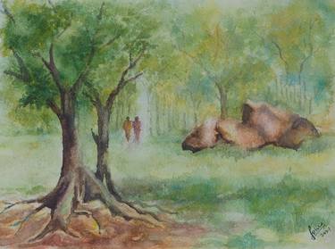 Original Illustration Nature Paintings by soma pradhan