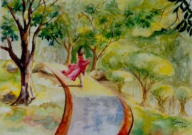 Original Expressionism Landscape Paintings by soma pradhan