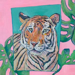 Tiger on Pink