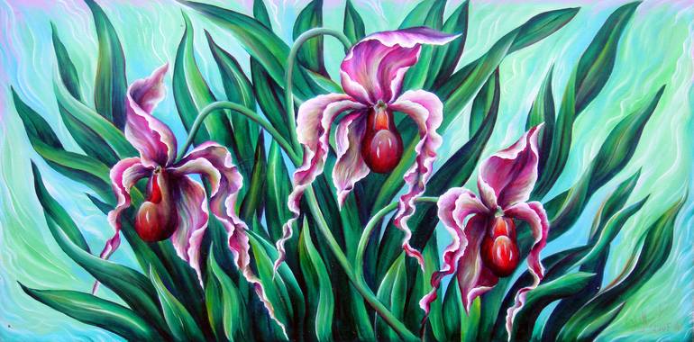 Print of Realism Floral Paintings by Sofia Goldberg