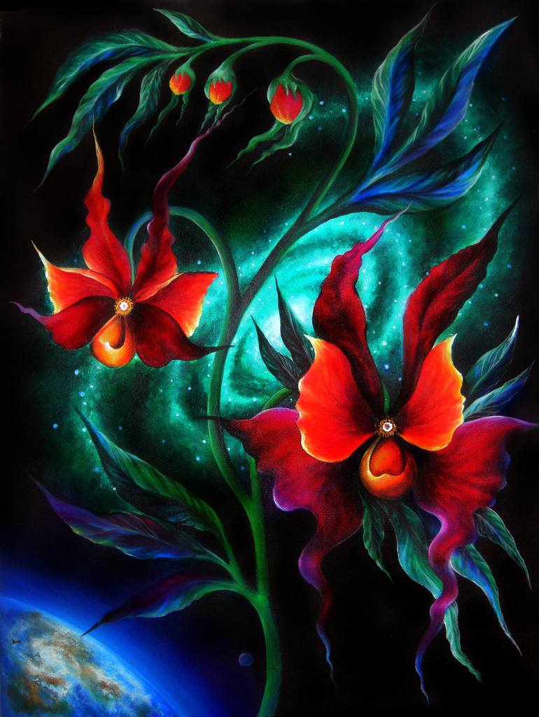 Print of Realism Floral Paintings by Sofia Goldberg