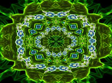 Fractal Mandala #16. Digital Abstract Art thumb