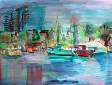 Print of Boat Paintings by Karolina Mitko