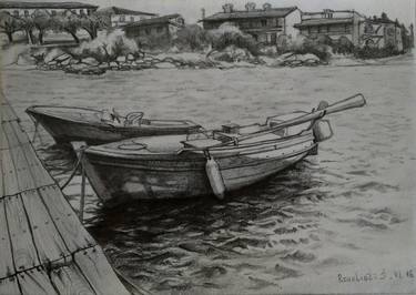 Print of Realism Boat Drawings by Julia Revelioti