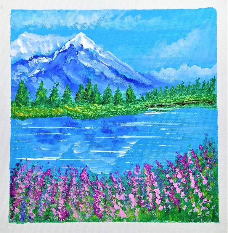 Painting Ideas #12  Alps  Acrylic  Art Challenge Painting by